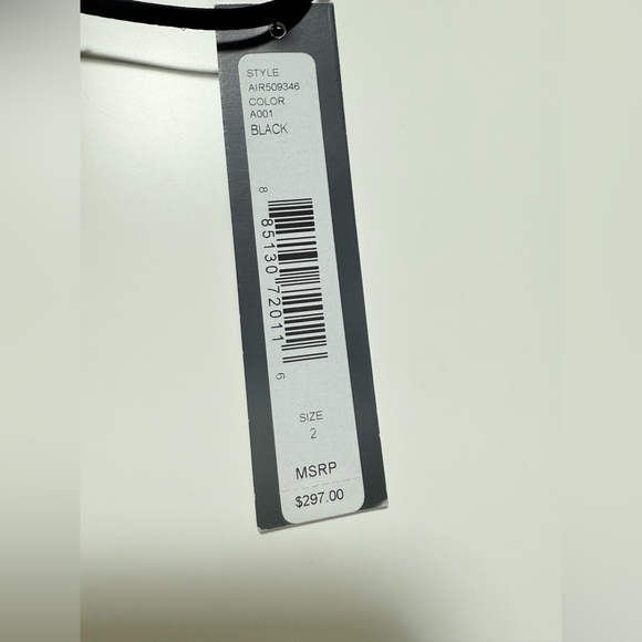 Alice + Olivia Air Black Strapless Tulip Hem Midi Dress NWT Little Black Dress - Picture 6 of 9